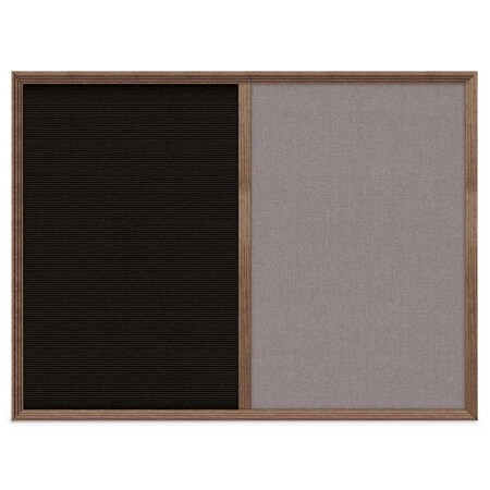 United Visual Products Enclosed Corkboard, 1 Door, 72"x36", 4" Fra UV3425-GOLD-FORBO